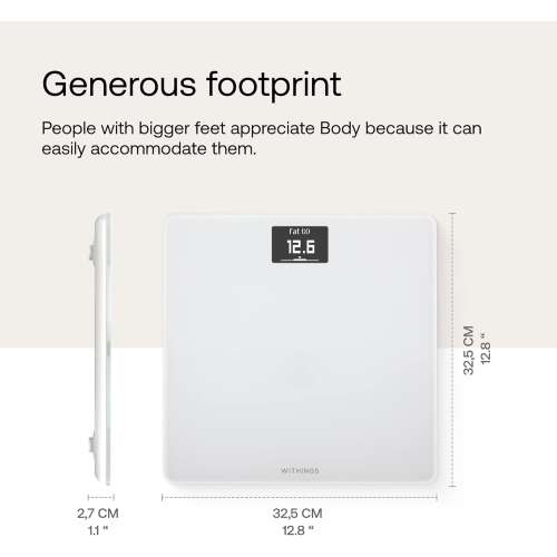 Withings: Body -Digital Wi-Fi Smart Scale with Automatic Smartphone App Sync, White