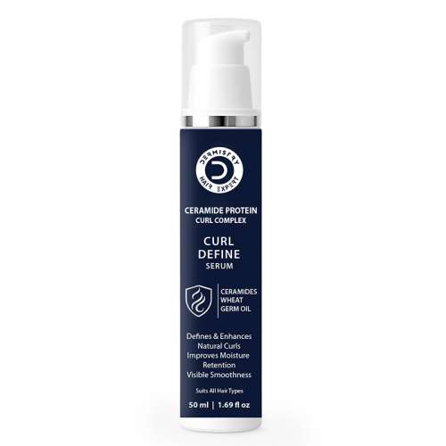 Dermistry: Curl Defining Curly Hair Serum with Ceramides Wheat Germ Oil for Hydration & Frizz Control 50ml
