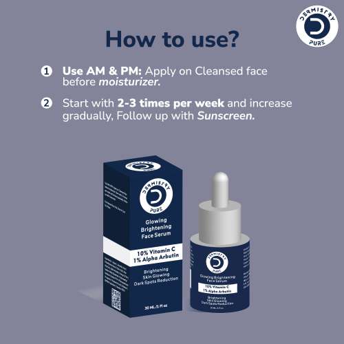 Dermistry: 10% Vitamin C Alpha Arbutin Glowing Skin Face Serum for Brightening Lightening Whitening 30ml