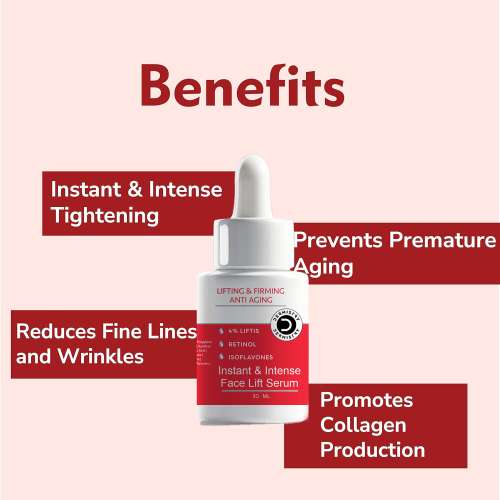 Dermistry: Instant Skin Tightening Anti Aging Retinol Day Night Face Serum for Ageing Wrinkled Skin 30ml