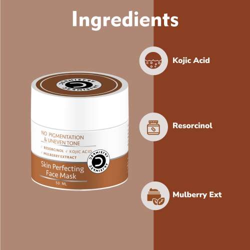 Dermistry: Kojic Acid DTan Face Pack Mask for  Detan Dark Spots Pigmentation Tan Removal Lightening 50ml