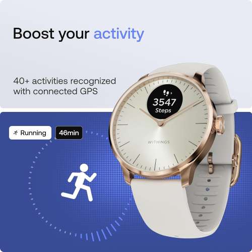 Withings: ScanWatch Light - Hybrid Smartwatch, Rose Gold