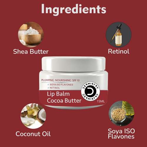 Dermistry: Cocoa Butter Tinted Lip Balm with Spf for Pigmentation Dry Dark Chapped Pigmented Lips 15ml