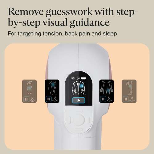 Therabody: TheraGun Sense Percussion Massage Gun - Deep Tissue Personal Massager with Preloaded Breathwork Routines for Stress Relief, Pain Relief & Muscle Soreness in Neck, Back, Leg and Knee (White)