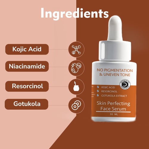 Dermistry: 2% Kojic Acid Face Serum Pigmentation Dark Spots  Removal Whitening Glowing Skin Fairness 30ml