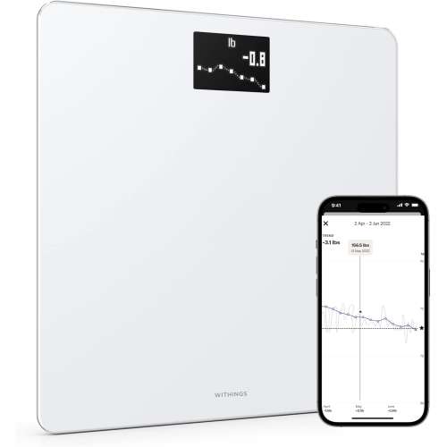 Withings: Body -Digital Wi-Fi Smart Scale with Automatic Smartphone App Sync, White