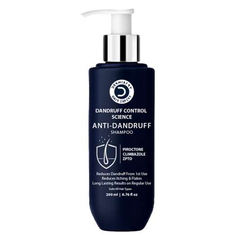 Dermistry: Anti Dandruff Shampoo Piroctone Climbazole ZPTO for Oily Itchy Flaky Scalp Dry Frizzy Hair 200ml