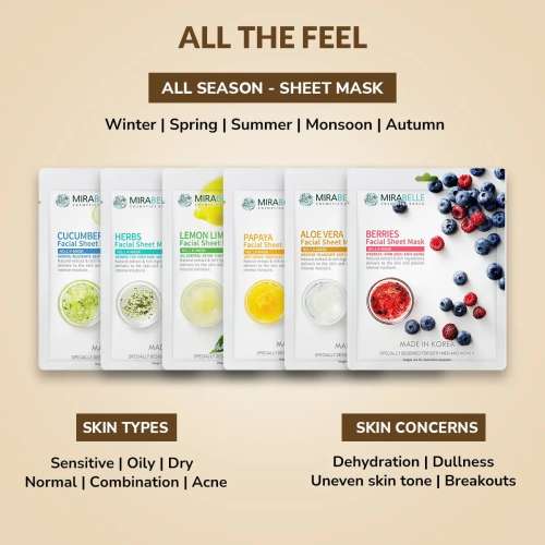 Mirabelle: Fairness Facial Mask Pack of 6 