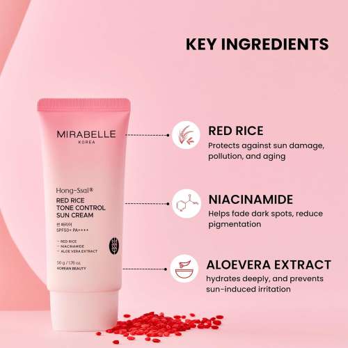 Mirabelle: Red Rice Tone Control Sun Cream