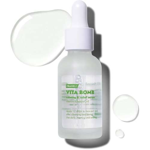 Frankly: Vita Bomb Serum | Vitamin B3 B5 | Calming | Sensitive Skin | Dark Spot Care | Hydration | Antioxidant | Korean Skincare | 30ml