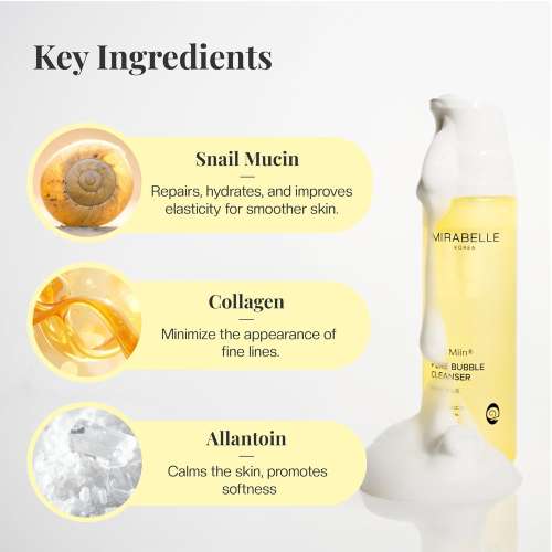 Mirabelle: Snail Miin Pure Bubble Cleanser