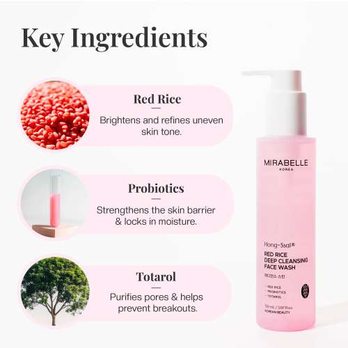 Mirabelle: Red Rice Deep Cleansing Face Wash