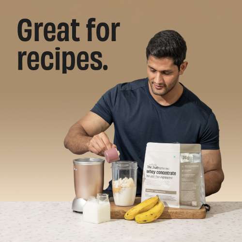 The Whole Truth: Whey Protein Concentrate Unflavoured 1 kg (2.2 lbs)  26g Protein per scoop  6.4g BCAA  100% Authentic Whey & No Adulteration  Clean and Light  Muscle Building  Vegetarian