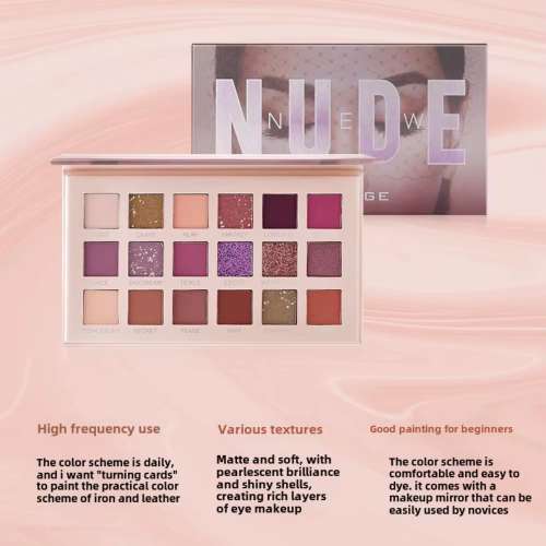 kindlife: Nude Eyeshadow Palette - Shimmer & Matte Finish with Versatile Colors