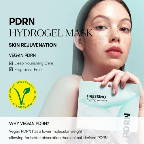 VT Cosmetics: PDRN Hydrogel Mask | Plant-Based PDRN | Skin Repair | Elasticity Boost | Deep Hydration | 33gm