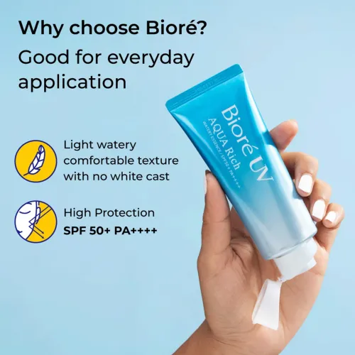 Biore: UV Aqua Rich Watery Essence Sunscreen SPF 50+ PA++++ - 50gm
