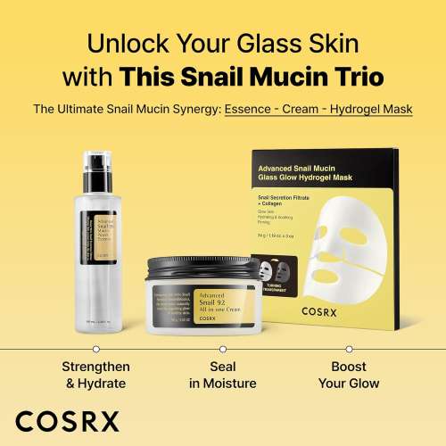 COSRX: Snail Mucin 92  All In One Cream | Deep Hydration | For Skin  Moisturising | Snail Mucin | Barrier Repair | 100g