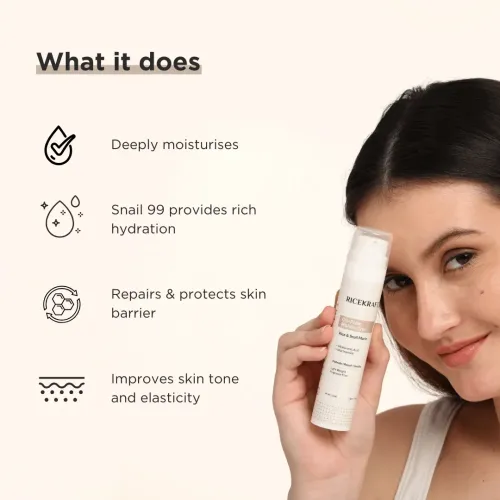Ricekraft: Rice & Snail Mucin Oil Free Korean Face Moisturizer 55gm