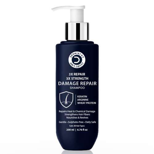 Dermistry: Damage Repair Shampoo Sulphate Free Keratin Protein for Breakage Control Dry Damaged Hair 200ml