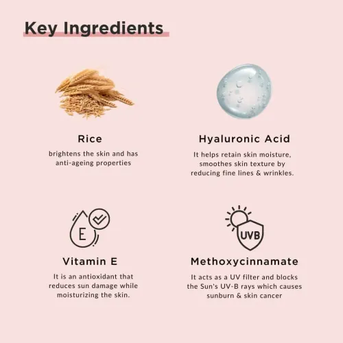 Ricekraft: Rice and Hyaluronic Acid SPF 50+ PA++++ Korean Sunscreen 55gm