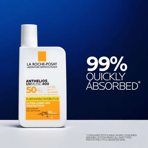 La Roche-Posay: Anthelios UVMUNE400 Invisible Fluid SPF50+ Ultra-light Sunscreen for Sensitive Skin 50ml