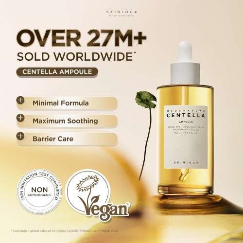 SKIN1004: Madagascar Centella Ampoule  | Calming Care | Sensitive Skin | Hydrating | Glow Boost | 30ml