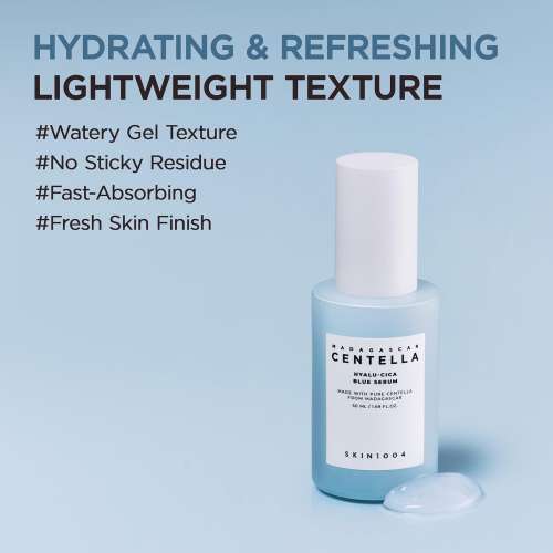 SKIN1004: Madagascar Centella Hyalu-Cica Blue Serum  | Calming Care | Sensitive Skin | Hydrating | Glow Boost | 50ml