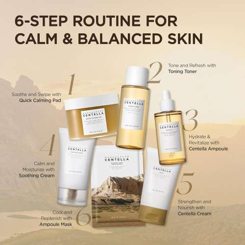 SKIN1004: Madagascar Centella Quick Calming Pad (70 Pads) | Calming Care | Sensitive Skin | 130ml
