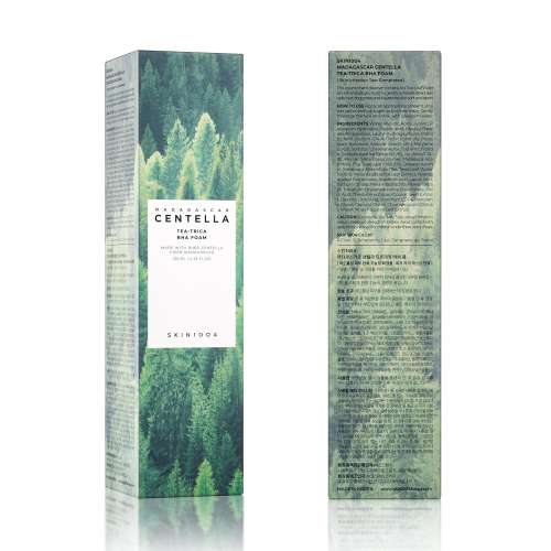 SKIN1004: Madagascar Centella Tea Trica Bha Foam  | Calming Care | Sensitive Skin | Face Cleanser | Deep Cleansing | Pore Care | 125ml