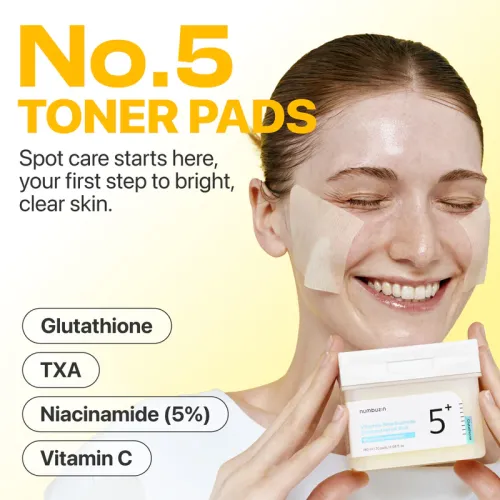 Numbuzin: No.5 Vitamin-Glutathione Concentrated Toner Pad 180ml