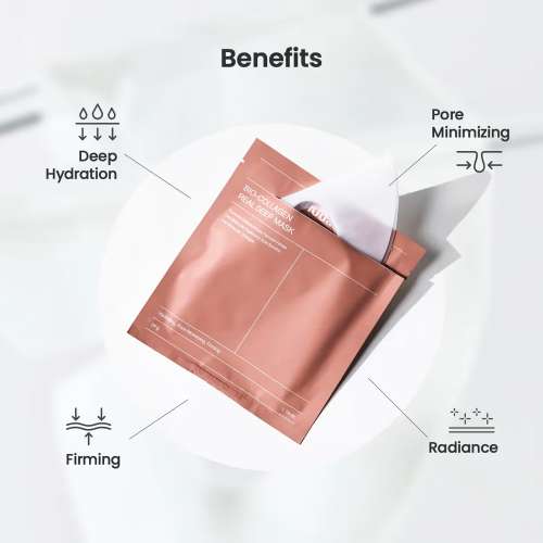 Biodance: Bio Collagen Real Deep Overnight Mask | Intense Hydration | Skin Soothing | Texture Care | Pack of 4 | 34g each