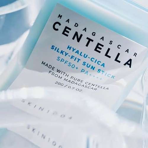 SKIN1004: Madagascar Centella Hyalu-Cica Silky-fit Sun Stick | Calming Care | Sensitive Skin | UV Protection | Daily Sunscreen | 20gm