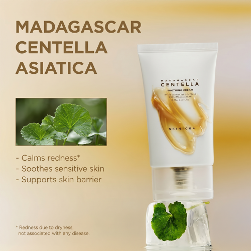SKIN1004: Madagascar Centella Soothing Cream  | Calming Care | Sensitive Skin | Moisturizer | Barrier Support | 75ml