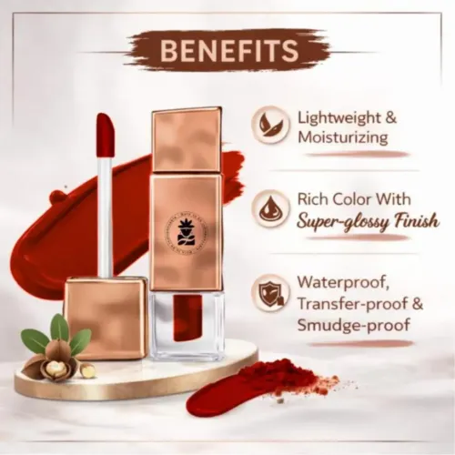 BOBI: Velvet Matte Liquid Lipstick KISS | Flattering Lip Color | Velvet Matte Finish | Lightweight Formula | Smooth & Comfortable Wear | 2.5ml