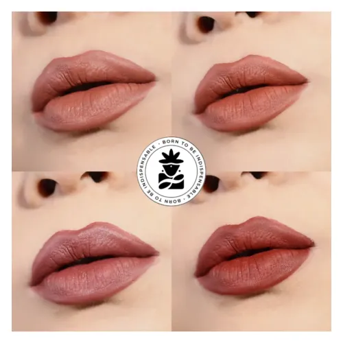 BOBI: 4 in1 Lip Kiss Stacker Brown Beauty Liquid Lipstick | 4 Lip Shades in 1 | Velvet Matte Finish | Travel-Friendly | Highly Pigmented | 8ml