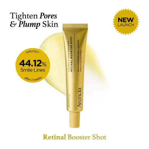 Arencia: Retinal Booster Shot Serum with 2% Retinal & Caffeine For Pore Tightening & Firming | Pore Tightening | Firming | 30ml