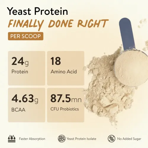 Happy Cultures: Unflavoured Fermented Yeast Protein Isolate|31g Protein|PDCAAS of 1|No Bloat, Vegan, Heat-Stable | Has All 9 Essential Amino Acids | Mixes into Any Dish | 505gm