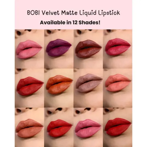 BOBI: Velvet Matte Liquid Lipstick BOSS | Statement Lip Color | Velvet Matte Finish | Intense Pigmentation | Long-Lasting Wear | 2.5ml