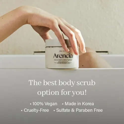 Arencia: Fresh Cloud Body & Scalp Scrub French Mint & Lily | Exfoliating | Scalp Care | 260gm