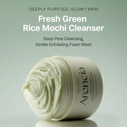 Arencia: Fresh Green Rice Mochi Cleanser | Gentle Cleansing | Hydrating | 120gm
