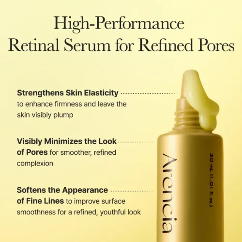 Arencia: Retinal Booster Shot Serum with 2% Retinal & Caffeine For Pore Tightening & Firming | Pore Tightening | Firming | 30ml