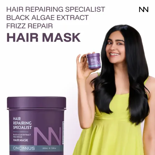 CINCINNUS: Black Algae Extract Frizz Repair Hair Mask 200ml