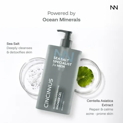 CINCINNUS: Sea Salt Oil Control Refreshing Shower Gel 380ml