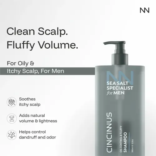 CINCINNUS: Sea Salt Oil Control Fluffy Shampoo 380ml