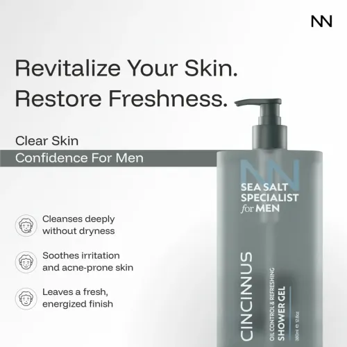 CINCINNUS: Sea Salt Oil Control Refreshing Shower Gel 380ml