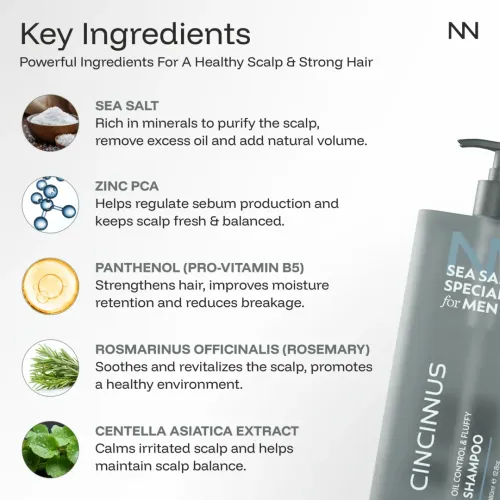 CINCINNUS: Sea Salt Oil Control Fluffy Shampoo 380ml