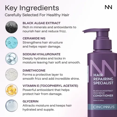 CINCINNUS: Black Algae Extract Frizz Repair Conditioner 300ml