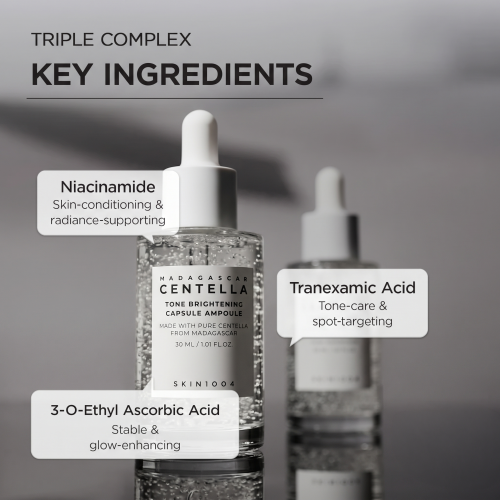 SKIN1004: Madagascar Centella Tone Brightening Capsule Ampoule  | Calming Care | Sensitive Skin | Hydrating | Glow Boost | 30ml