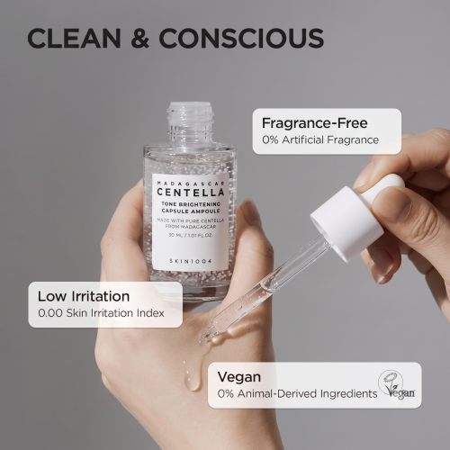 SKIN1004: Madagascar Centella Tone Brightening Capsule Ampoule  | Calming Care | Sensitive Skin | Hydrating | Glow Boost | 30ml