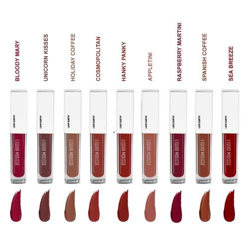 Love Earth: Liquid Matte lipstick 2.0 | Velvet Matte Lip Colors | Everyday & Party Shades | Pack of 9 | 2ml Each